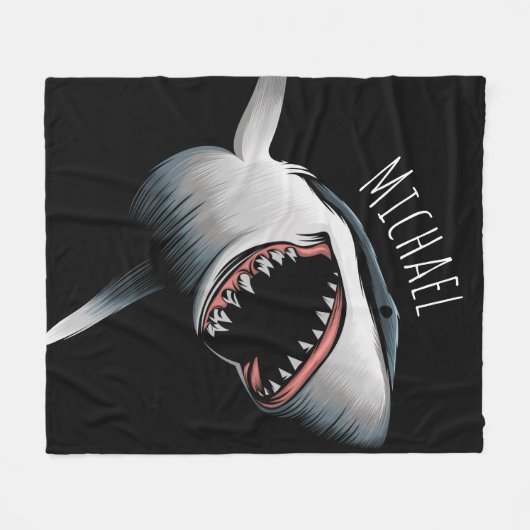 Personalisierte Decke aus Weißhais (Vorderseite (Horizontal))