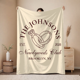 Personalisierte Decke für das Custom Newlyweds Clu