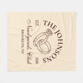 Personalisierte Decke für das Hochzeitsreisepaar a (Vorderseite (Horizontal))