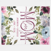 Personalisierte Decke für die Mama mit Blume aus R (Vorderseite (Horizontal))