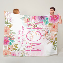Personalisierte Decke für die Mama mit Blume aus R