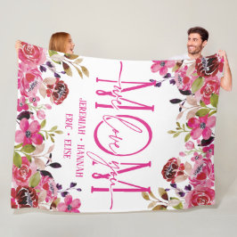 Personalisierte Decke für die Mama mit Blume aus R