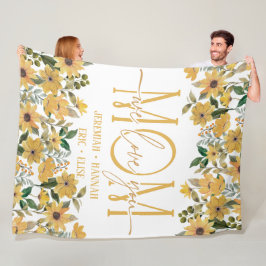 Personalisierte Decke für die Mama mit Blume aus R