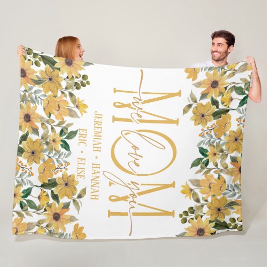 Personalisierte Decke für die Mama mit Blume aus R (Beispiel)