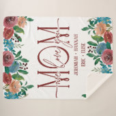 Personalisierte Decke für die Mama mit Blume aus R Sherpadecke (Vorderseite (Horizontal))