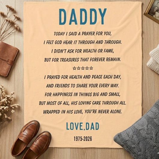 Personalisierte Decke für Papa | Benutzerdefiniert