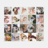 Personalisierte Decke mit 20-Foto-Collage (Vorderseite (Horizontal))