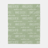Personalisierte Decke mit Namen als Geschenk für n (Vorderseite)