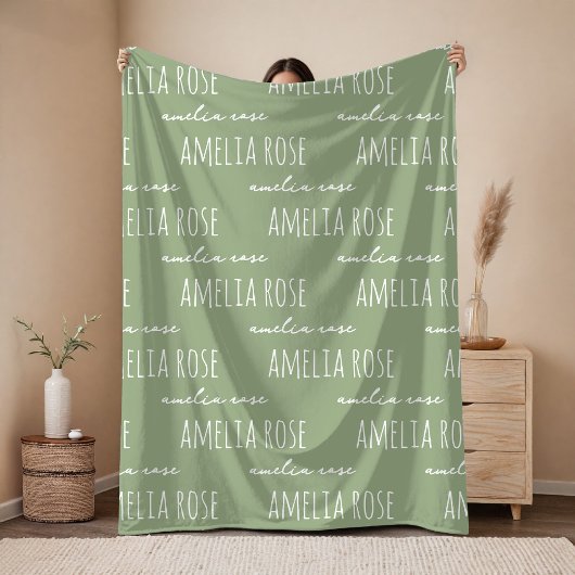 Personalisierte Decke mit Namen als Geschenk für n