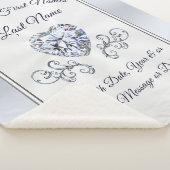 Personalisierte Decken für Hochzeiten Herz Diamant (3/4)