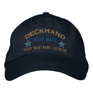 Personalisierte Deckhand-Sterne-Ballcap-Stickerei Bestickte Baseballkappe