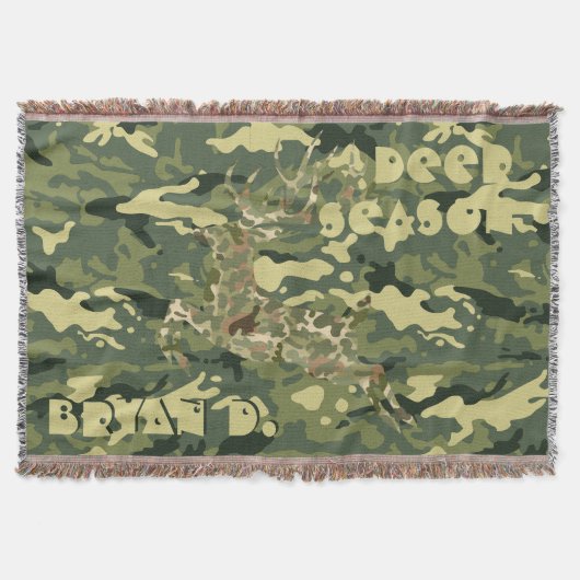 Personalisierte "DEER Season" Camouflage Blanket Decke (Vorderseite)
