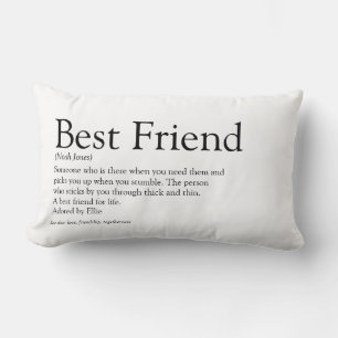 Personalisierte Definition des besten Freundes Mod Lendenkissen