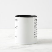 Personalisierte Definition eines Cybersicherheits- Tasse (Zentrum)