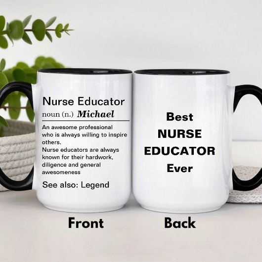 Personalisierte Definition eines Krankenpfleger-Au Tasse