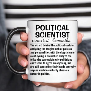 Personalisierte Definition eines Politikwissenscha Zweifarbige Tasse