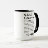 Personalisierte Definition eines Schulberaters Tasse (VorderseiteRechts)