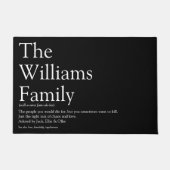 Personalisierte Definition Ihrer Familie Fußmatte (Vorderseite)