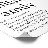 Personalisierte Definition Ihrer Familie Poster (Ecke)