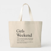 Personalisierte Definition von Girls Weekend Jumbo Stoffbeutel (Rückseite)