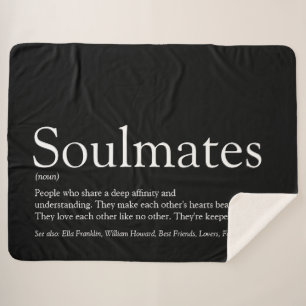 Personalisierte Definition von Soulmates in Schwar Sherpadecke