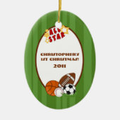 Personalisierte Dekoration Alle Sterne Grün (Vorne)