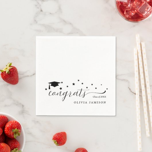 Personalisierte Dekoration der Graduationspartei 2 Serviette (Beispiel)