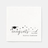 Personalisierte Dekoration der Graduationspartei 2 Serviette (Vorderseite)