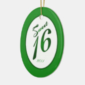 Personalisierte Dekoration Sweet 16 Green (Links)