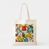 Personalisierte Dekorative Frohe Weihnachten Swirl Tragetasche (Rückseite)