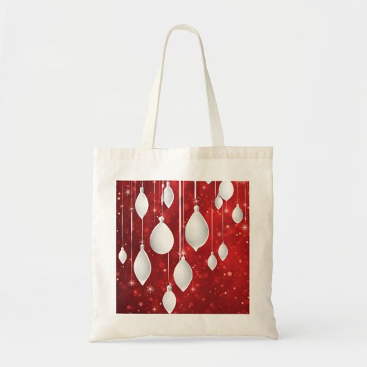 Personalisierte Dekorative Frohe Weihnachtsbaum Tragetasche (Vorne)