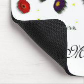 Personalisierte dekorative Frühlingsblumen weiß Mousepad (Ecke)
