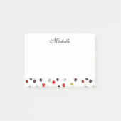 Personalisierte dekorative Frühlingsblumen weiß Post-it Klebezettel (Vorderseite)