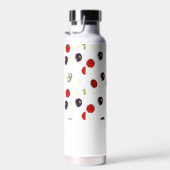 Personalisierte dekorative Frühlingsblumen weiß Trinkflasche (Rechts)