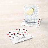 Personalisierte dekorative Frühlingsblumen weiß Untersetzer (Vor Ort)