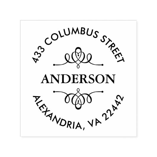 Personalisierte dekorative Rücksendeadresse Permastempel (Design)