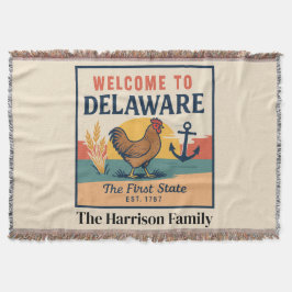 Personalisierte Delaware-Wurfdecke Decke