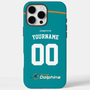 Personalisierte Delphine Jersey American Football iPhone 16 Pro Max Hülle