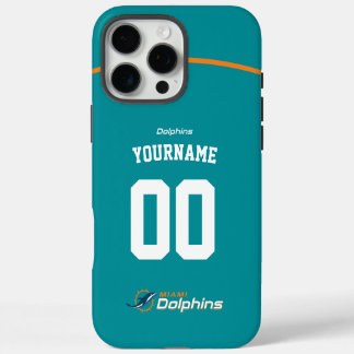 Personalisierte Delphine Jersey American Football iPhone 16 Pro Max Hülle