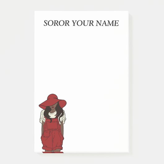 Personalisierte Delta-Studentinnenverbindung  Post-it Klebezettel (Vorderseite)