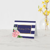 Personalisierte "Denken Sie an Sie" Rose Navy Stri Karte (Gelbe Blume)
