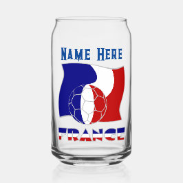Personalisierte der französischen Fußball-Flagge Dosenglas