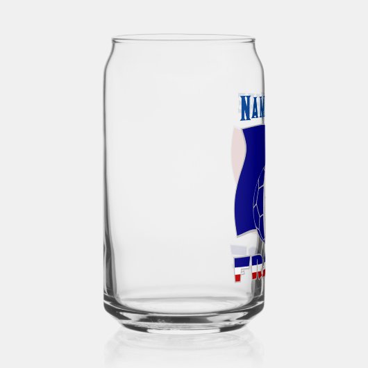 Personalisierte der französischen Fußball-Flagge Dosenglas (Rechts)