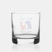 Personalisierte der französischen Fußball-Flagge Whiskyglas (Rückseite)