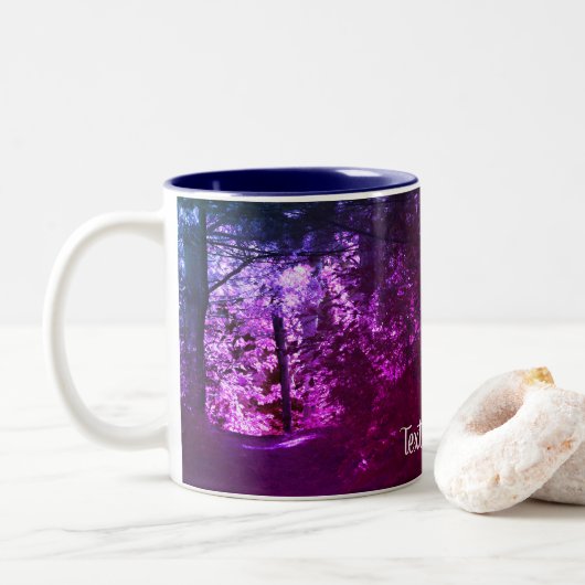 Personalisierte der Trassenart Zweifarbige Tasse (Mit Donut)