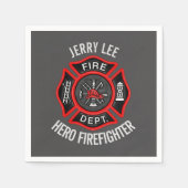 Personalisierte des Dateinamens für Firefighter Serviette (Vorderseite)