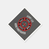 Personalisierte des Dateinamens für Firefighter Serviette (Ecke)