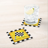 Personalisierte des Markierungsfelds für den Motor Rechteckiger Pappuntersetzer (Vor Ort)