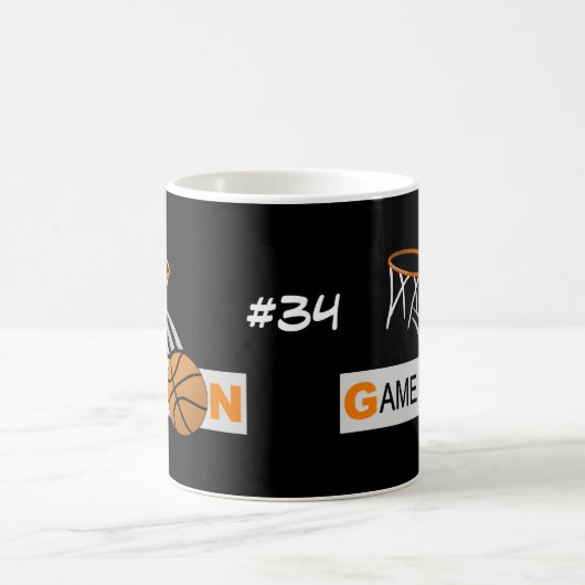 Personalisierte Designer-Basketball-Tasse Kaffeetasse (Mittel)