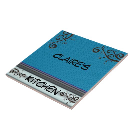 Personalisierte Designer-Küche Trivet Schablone Fliese (Seite)